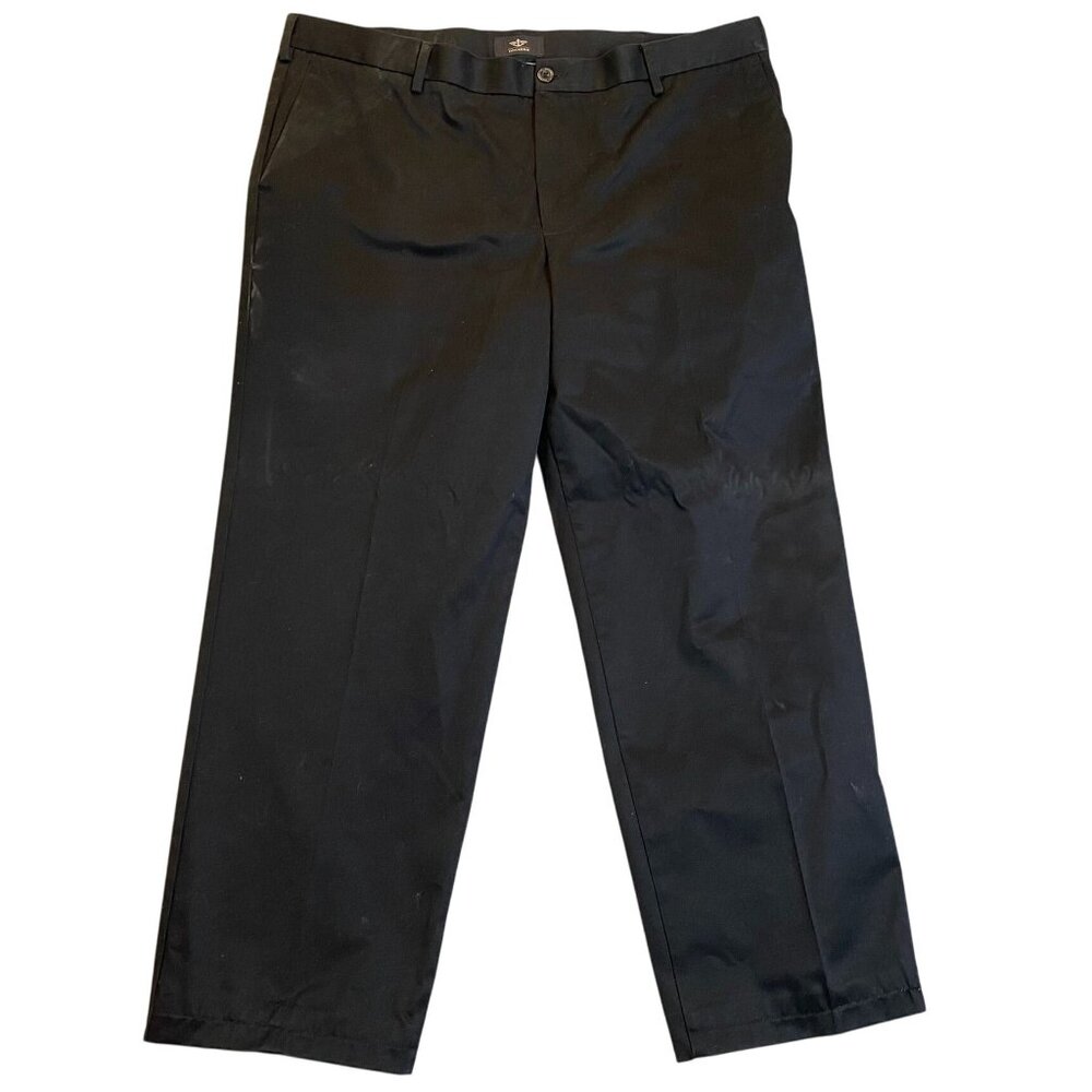Dockers Mens Pants Size 42x32 Black Straight Fit Cotton